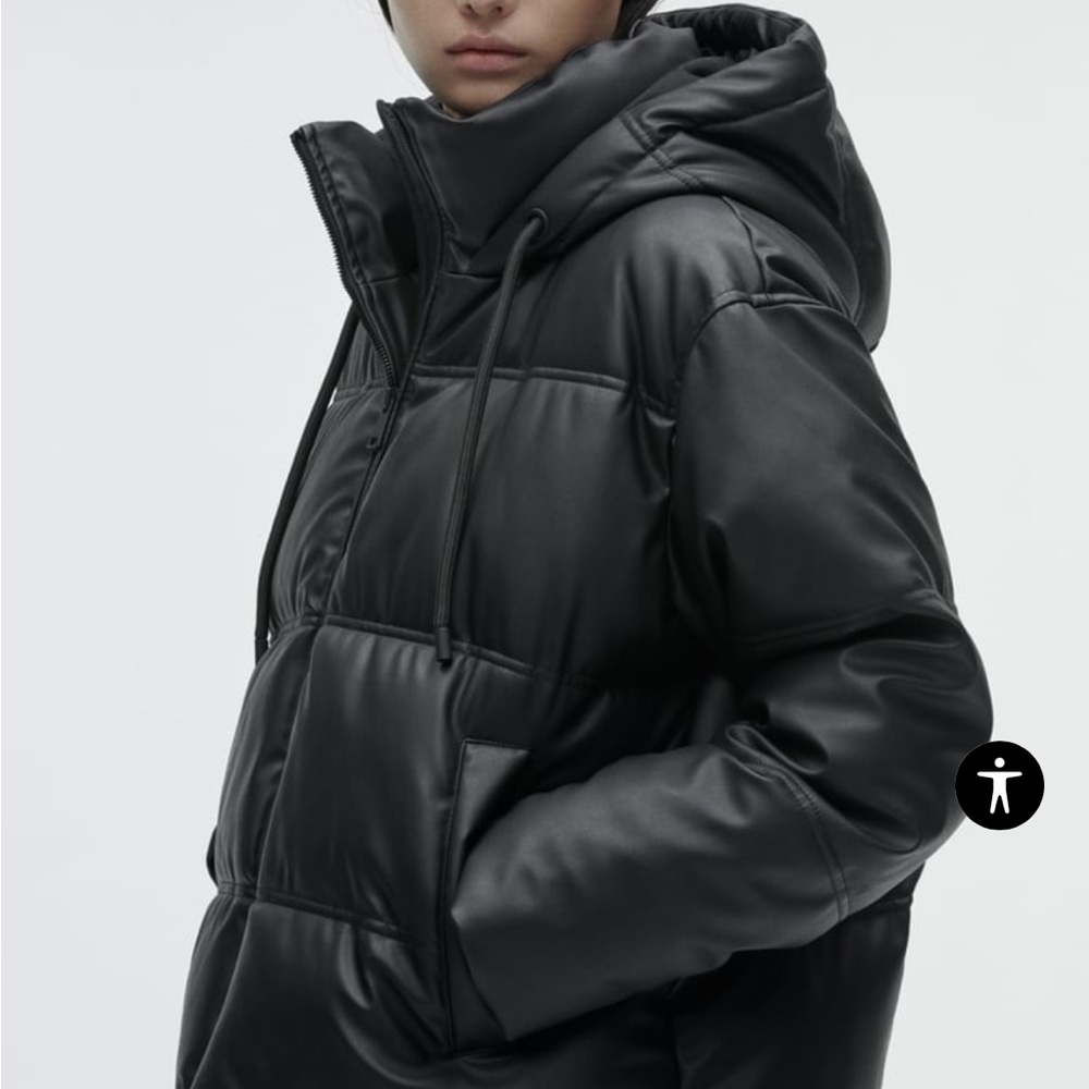 Zara faux leather jacket